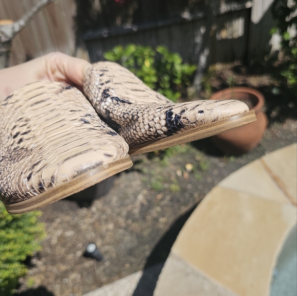 Gibson Latimer goat leather Slip-On Mules Block Heel Office Chic 10M - Picture 11 of 13